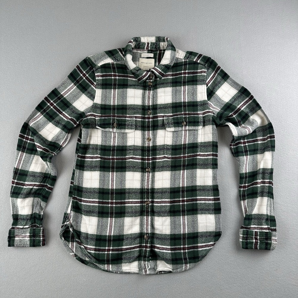 American Eagle Womens Ahh Mazingly Soft Shirt Size‎ M Button Up Flannel